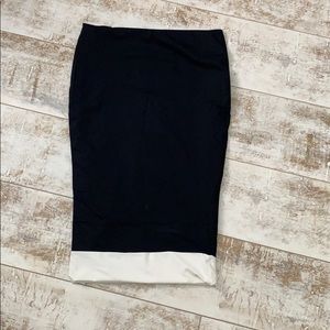 Bebe Black White Double Sided Skirt XS